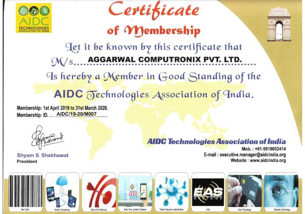 Aggarwalcomputronix Certificates AIDC